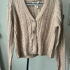 Cable Knit Beige Sweater
